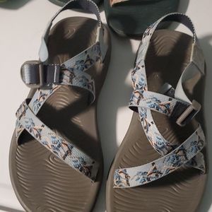Blue chacos